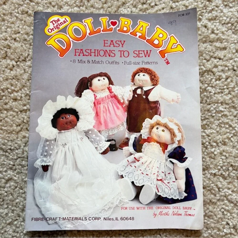 The Original Doll Baby 1984 Vintage Easy Fashions to Sew Sewing Patterns